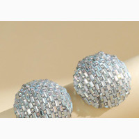Silver Rhinestone Earrings