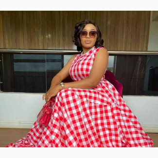 Checkers Long Gown for Stylish Ladies