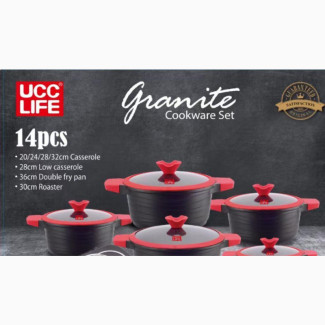 Ucc Life 14pcs Granite Cookware