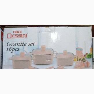 16pcs Nice Dessini 4 Corner Cookware Set/Pot
