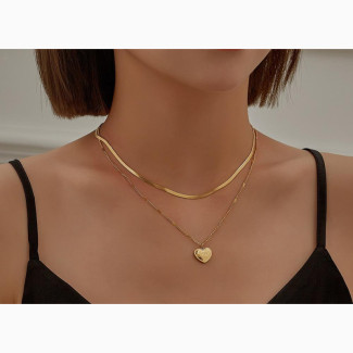 Stainless Steel Heart Pendant Necklace for Woman