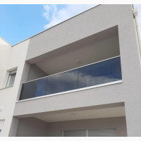 Frameless Tinted Glass Railing Design