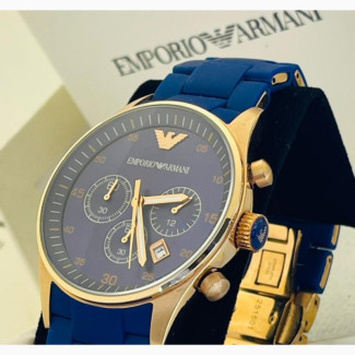 Emporio Armani Rubber Chain Wrist Watches for Men