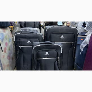 Set of Quality Light Weight Silver Polo Traveling Luggage