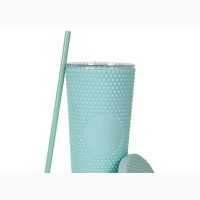 Studded Matte Tumbler With Straw - 24oz