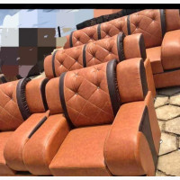 A Standard 7 Seater Sofa, Made With Quality Leather