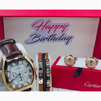 Cartier Chronograph Watch, Bracelet and Cufflinks Set