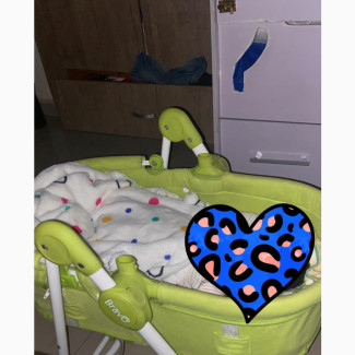 Bravo Baby Portable Bed - Green Color, Used