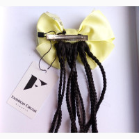 Brand New Reusable Ponytail Braids with Beads and Bow - Multicolor