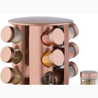 12 Bottles Carousel Rotating Kitchen Spice Rack