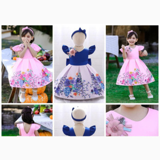 Vanessa Flower Print Satin Ball Gown