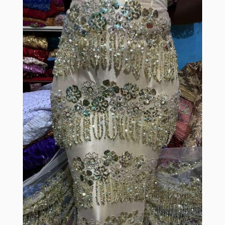 Fringe Luxury Beaded Lace Fabrics L9/11