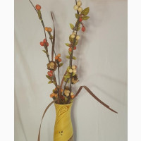 Wooden Flower Vase and Dry Flowers - Perfect for Your Home Decor