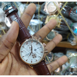Patek Philippe Leather Chronograph Wristwatch