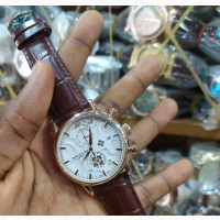 Patek Philippe Leather Chronograph Wristwatch