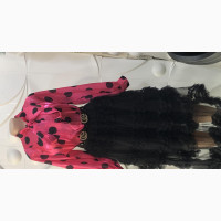 Brand New Louis Vuitton Pink Poka Dot Skirt and Blouse