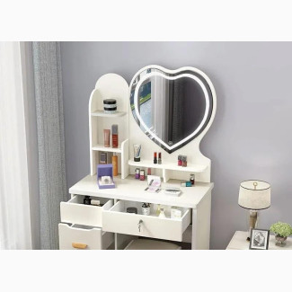 Dressing Table With Mirror and Stool