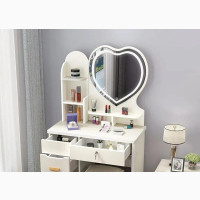 Dressing Table With Mirror and Stool
