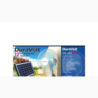 Duravolt 12 Inches Rechargeable Table Fan With Solar Panel