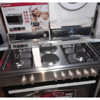 4 Burner 2 Electric Gas Cooker With Oven