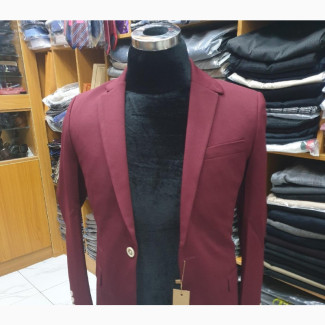 Quality Wine Color Blazer Jacket for Men