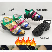 High Quality Ladies Multi Colored Sandals