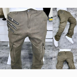 Relaxed Fit Cargo, Contrast Topstitching Quality Pant