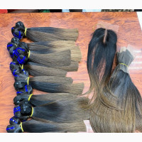 10 Inches Vietamese Raw Donor Tiny Baby Hairs Bone Straight