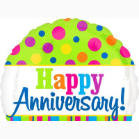 Colourful 17 Happy Anniversary Foil Balloon