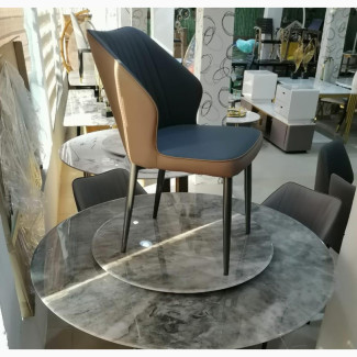 Good Quality Round Marble Top Dining Table and 6 Chairs