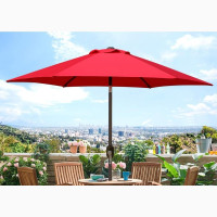 9 Outdoor Patio Umbrella - Push Botton Tilt and Crank