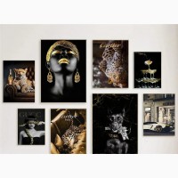 Colorful African Woman Canvas Painting - Home Decor