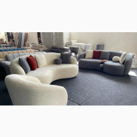 Modern 6 Seater Living Room Fabric Made Royal Sofa Chair