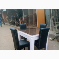 4 Seater Leather Dinning Set
