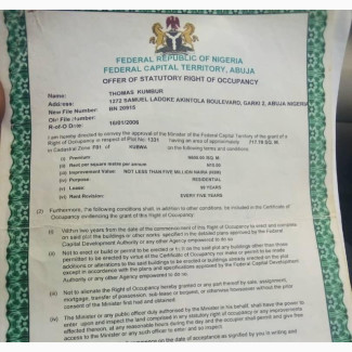 A Plot Of Land For Sale In F01 Kubwa Abuja