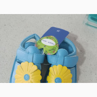 Blue Yellow Sunflower Prewalker Baby Shoes - N2500