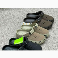 Leather Crocs Slide Sandals