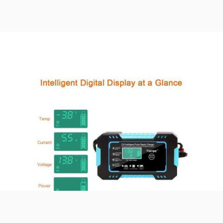 12V 6A Auto Battery Charger for Car, With Digital LCD Display