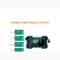 12V 6A Auto Battery Charger for Car, With Digital LCD Display