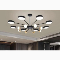 2022 Modern Minimalist Led Ceiling Chandelier Black METAL