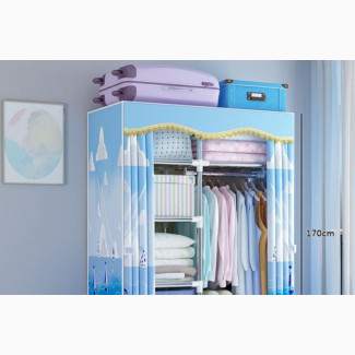 2 Column 6 Compartment Mobile Wardrobe