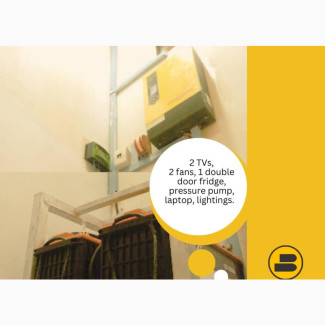 3.5kva Inverter, 230ah Tubular Battery X2, 550W Panels X4