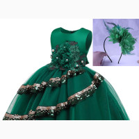 Green Ceremonial Ball Gown
