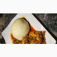 Authentic Yoruba Pounded Yam and Melon Soup
