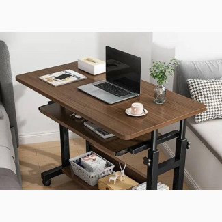 Adjustable Height Desktop/Laptop Desk With Wheel and Drawer