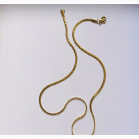 Unisex Neck Chain With Chanel Pendant-Golden Steel