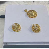 18karat Pure Gold Earrings Set Available