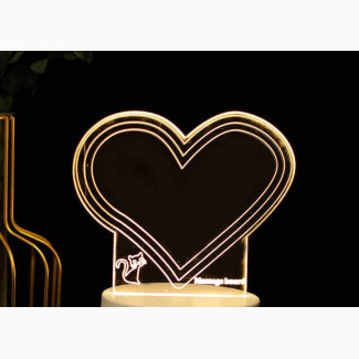 Touchscreen 3D Acrylic LED Bedside L With Writing Pen