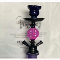 Double Hose Purple Shisha Pot