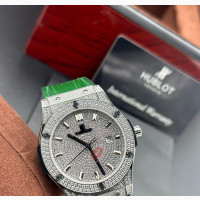 Hublot Full Ice Leather Band - Brand New, High Grade